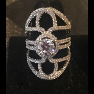 .925 silver ring zirconia